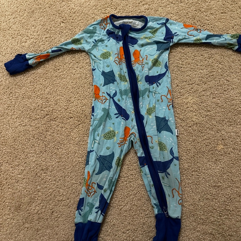 Little sleepies 3-6 month ocean zippy